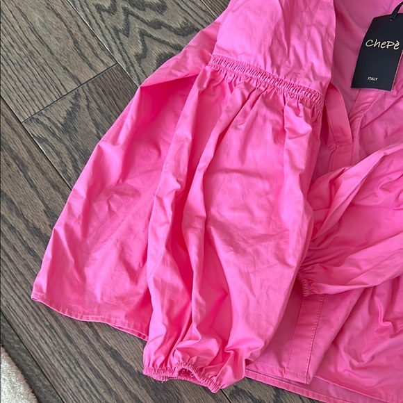 Vibrant Pink long sleeve shirt blouse with Ruffled sleeve and Lightweight Design - Picture 4 of 8